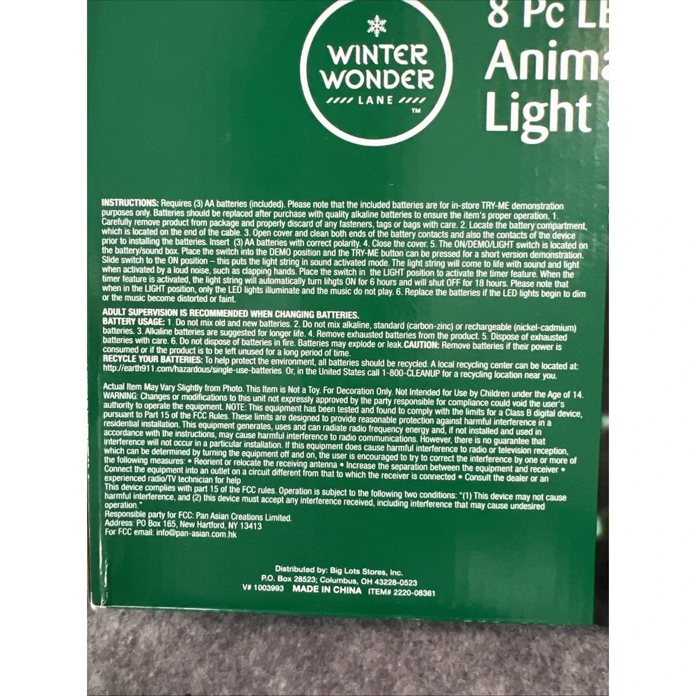 LED Animated‎ Snowman Light Set 8 Musical Singing Lights Timer Winter Wonder LN